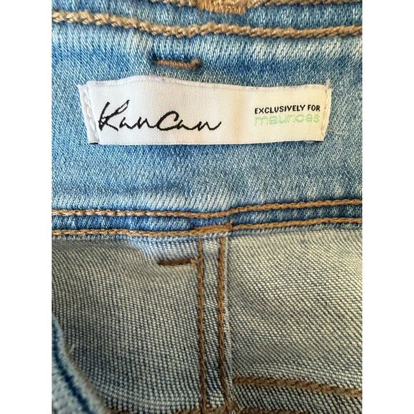 KanCan Signature Jeans Womens Size 28 High Rise Flare Light Wash Raw Hem - Picture 8 of 10